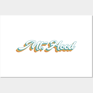 Mt. Hood Oregon Retro Lettering Posters and Art